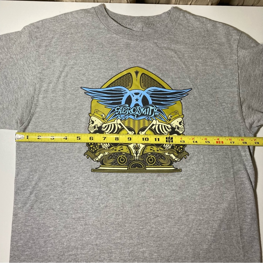 Aerosmith Men’s M Band Skeleton Wings Logo Mountainaire 100% Cotton Vintage - Picture 5 of 10
